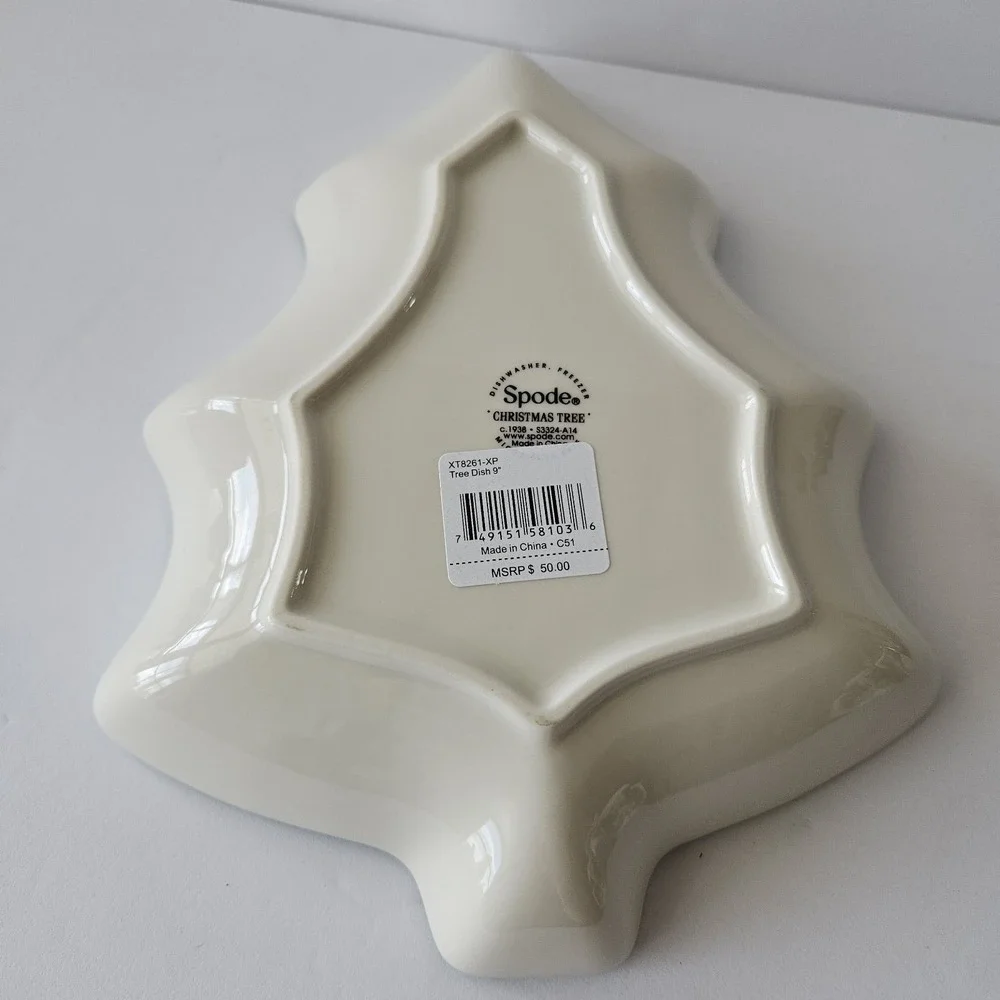 Spode Christmas Tree Dish - NEW - 9in  Model XT8261-XP With Box Candy Serving